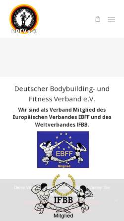 Vorschau der mobilen Webseite www.dbfv.de, Deutscher Bodybuilding-und Fitness-Verband (DBFV)