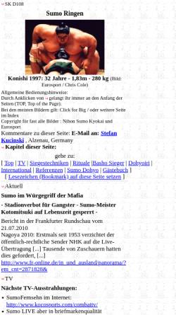 Vorschau der mobilen Webseite www.sk96.de, Stefan Kucinski´s Sumo Site