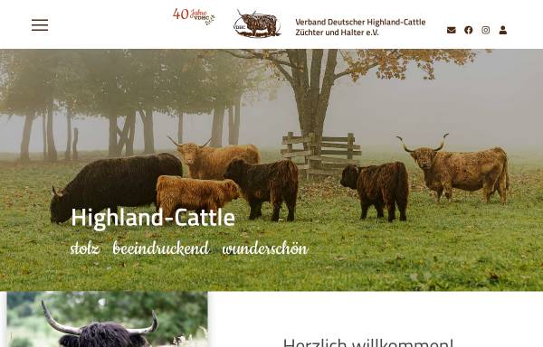 Vorschau von www.highland.de, Verband Deutscher Highland Cattle Züchter und Halter e.V.