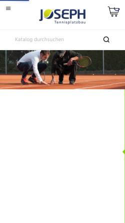 Vorschau der mobilen Webseite www.josephtennis.ch, Joseph Tennisplatzbau AG/CH
