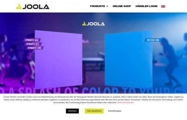 Vorschau von www.joola.de, JOOLA Tischtennis GmbH