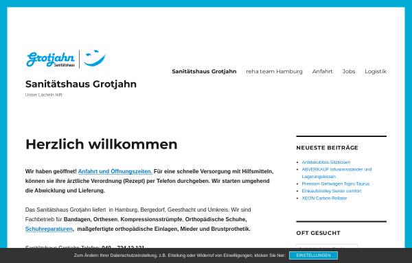 Vorschau von www.grotjahn.de, Sanitätshaus Grotjahn