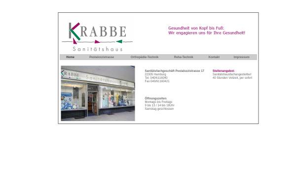 Vorschau von www.krabbe-sanitaetshaus.de, Sanitätshaus Krabbe