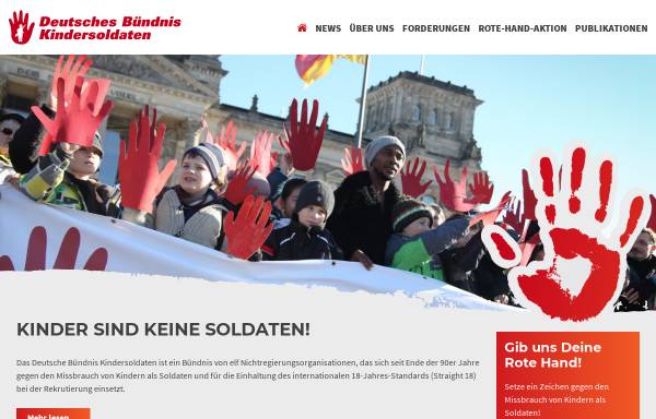 Vorschau von www.kindersoldaten.info, Deutsche Koordination Kindersoldaten
