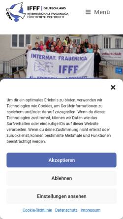 Vorschau der mobilen Webseite www.wilpf.de, Internationale Frauenliga für Frieden und Freiheit