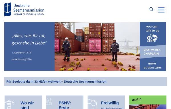Vorschau von www.seemannsmission.org, Deutsche Seemannsmission