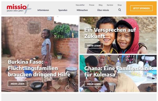 Vorschau von www.missio-aachen.de, missio - Hilfe für eine andere Welt