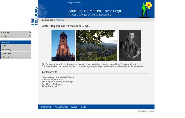 Institut für Mathematische Logik und Grundlagen der Mathematik der Universität Freiburg