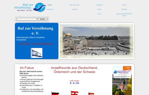Vorschau von www.rzv-israel.de, Ruf zur Versöhnung - Israel