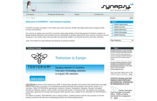 Vorschau von www.synapsy.com, Synapsy Mobile Networks GmbH