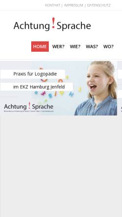 Vorschau der mobilen Webseite www.logopaeden-hamburg.de, Praxisgemeinschaft für Logopädie