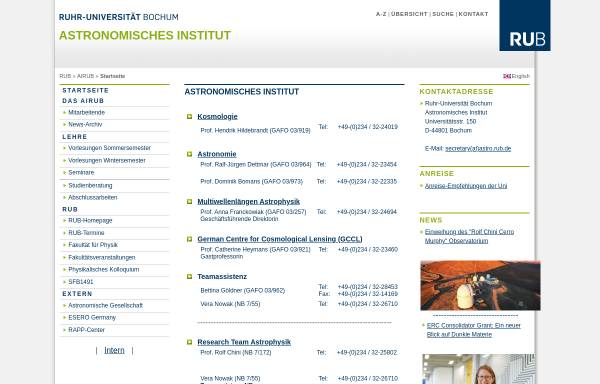 Astronomisches Institut der Universität Bochum