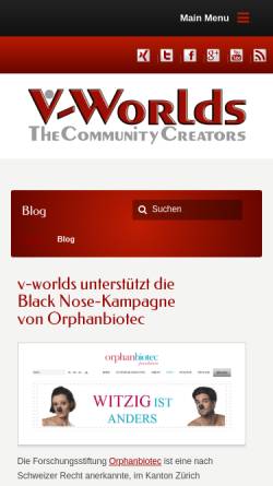 Vorschau der mobilen Webseite www.v-worlds.ch, V-Worlds
