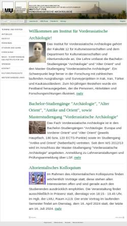 Vorschau der mobilen Webseite www.vaa.fak12.uni-muenchen.de, Institut für Vorderasiatische Archäologie der Universität München