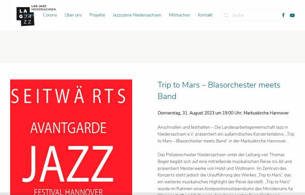 Vorschau von www.lag-jazz.de, LAG Jazz Niedersachsen