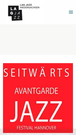 Vorschau der mobilen Webseite www.lag-jazz.de, LAG Jazz Niedersachsen