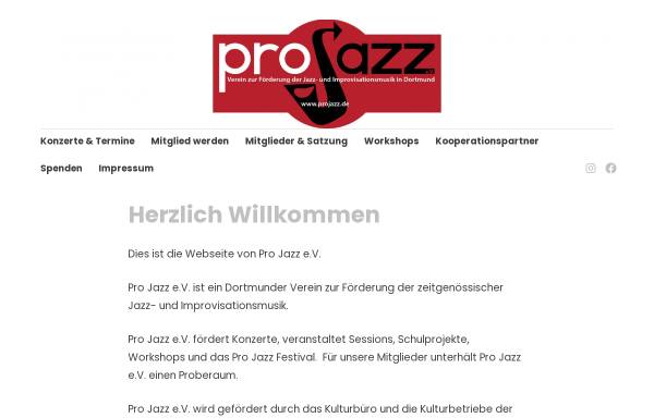 Vorschau von projazzdortmund.wordpress.com, ProJazz Dortmund e.V.