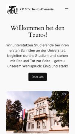 Vorschau der mobilen Webseite teutos.de, Teuto Rhenania zu Hannover