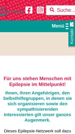 Vorschau der mobilen Webseite www.epilepsie-online.de, Epilepsie-Netzwerk