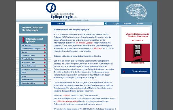 Vorschau von www.izepilepsie.de, Informationszentrum Epilepsie
