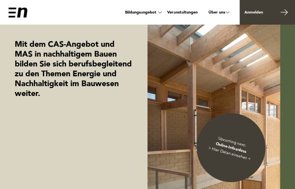 Vorschau von www.enbau.ch, Weiterbildung in nachhaltigem Bauen