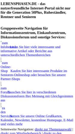 Vorschau der mobilen Webseite www.lebensphasen.de, Lebensphasen.de