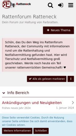 Vorschau der mobilen Webseite www.ratteneck.eu, Ratteneck