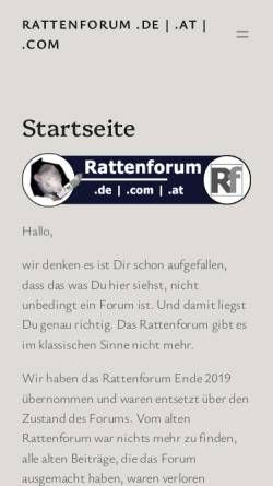 Vorschau der mobilen Webseite www.rattenforum.de, Rattenforum