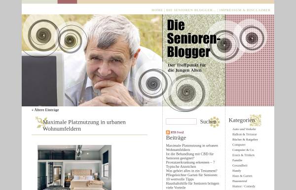 Vorschau von www.senioren-blogger.de, Der Senioren Blogger - Ein Blog von und für Senioren