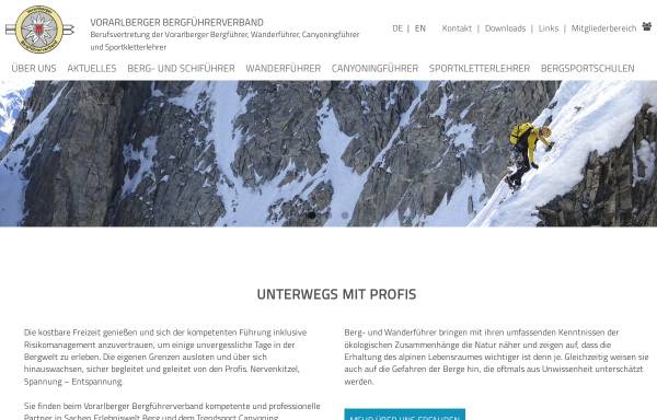 Vorschau von www.vorarlberg.bergfuehrer.at, Vorarlberger Bergführerverband