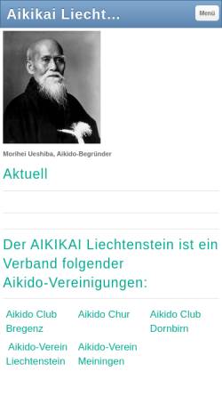 Vorschau der mobilen Webseite aikido-li.jimdo.com, Aikikai Verband Liechtenstein