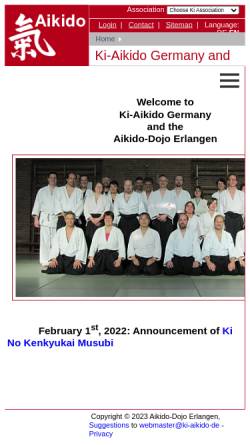 Vorschau der mobilen Webseite www.ki-aikido.de, Ki-Aikido Deutschland