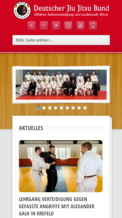 Vorschau der mobilen Webseite www.djjb.de, Deutscher Jiu-Jitsu Bund