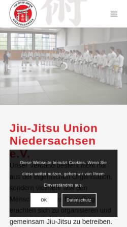 Vorschau der mobilen Webseite www.jju-nds.de, Jiu-Jitsu Union Niedersachsen
