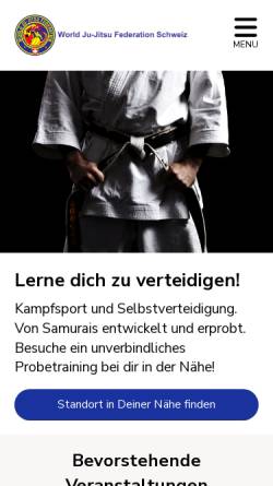 Vorschau der mobilen Webseite www.wjjf.ch, World Ju-Jitsu Federation Schweiz