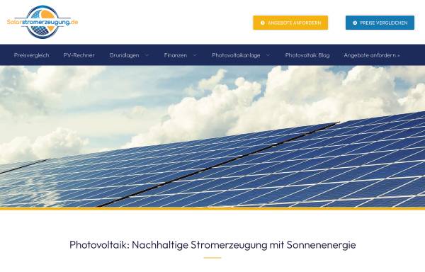 Vorschau von www.solarstromerzeugung.de, Solarstromerzeugung.de