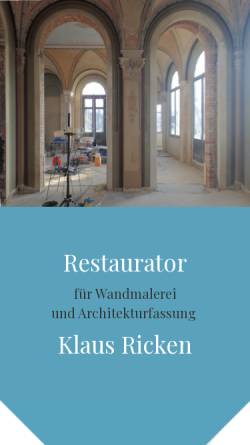 Vorschau der mobilen Webseite www.restauratorenkollektiv.de, Schwarzer und Ricken, Restauratoren