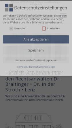 Vorschau der mobilen Webseite www.braitinger-kollegen.de, Dr. Braitinger & Grupp