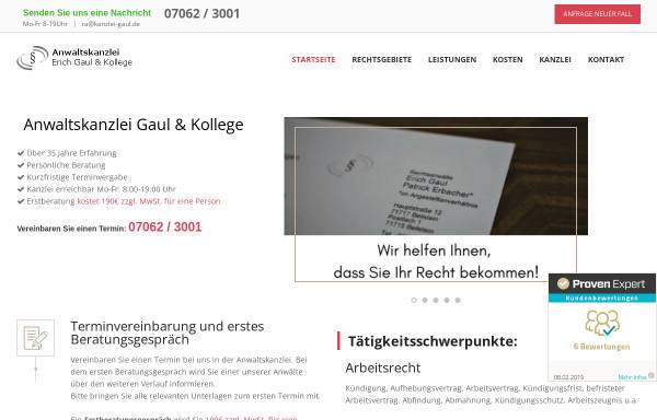 Vorschau von www.kanzlei-gaul.de, Gaul & Kollegen