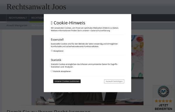 Vorschau von www.rechtsanwalt-joos.de, Joos Achim