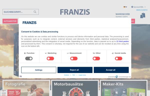 Vorschau von www.franzis.de, Franzis' Verlag