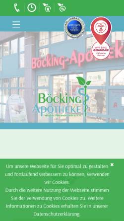 Vorschau der mobilen Webseite www.boecking-apotheke.de, Böcking-Apotheke