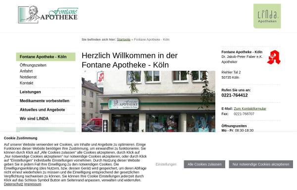 Vorschau von www.fontane-apotheke-koeln.de, Fontane Apotheke