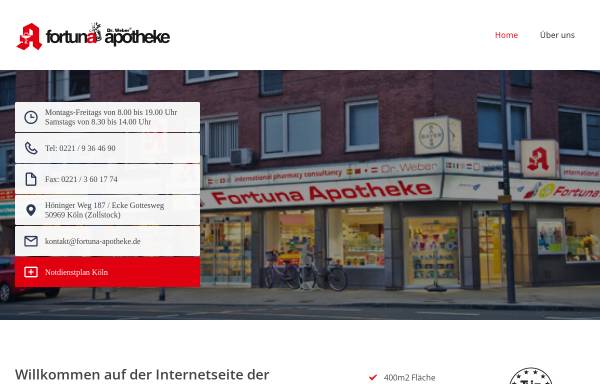 Vorschau von fortuna-apotheke.de, Fortuna Apotheke