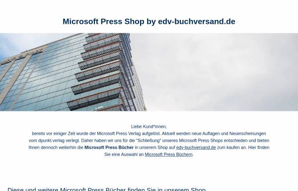 Vorschau von www.microsoft-press.de, Microsoft Press