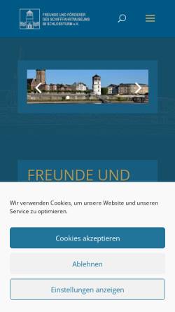 Vorschau der mobilen Webseite freunde-schifffahrtmuseum.de, Schifffahrtmuseum Düsseldorf