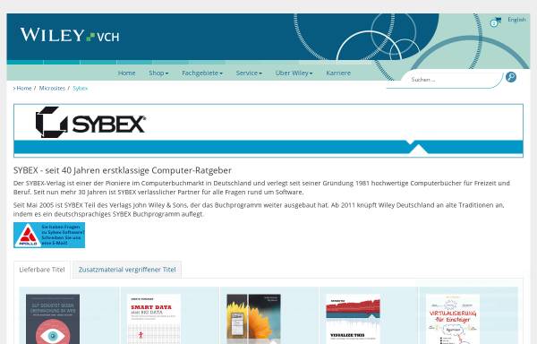 Vorschau von www.sybex.de, Sybex