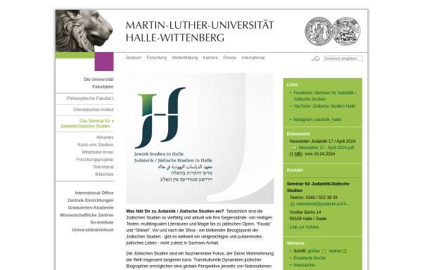 Seminar für Judaistik Uni Halle-Wittenberg