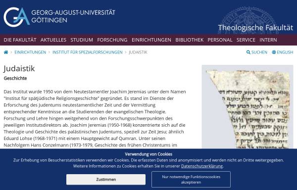 Universität Göttingen - Judaistik