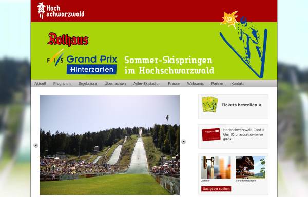 Vorschau von www.sommerskispringen-hinterzarten.de, Sommerskispringen Hinterzarten